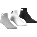adidas Sportsocken Ankle Cushion schwarz/weiss/grau - 3 Paar